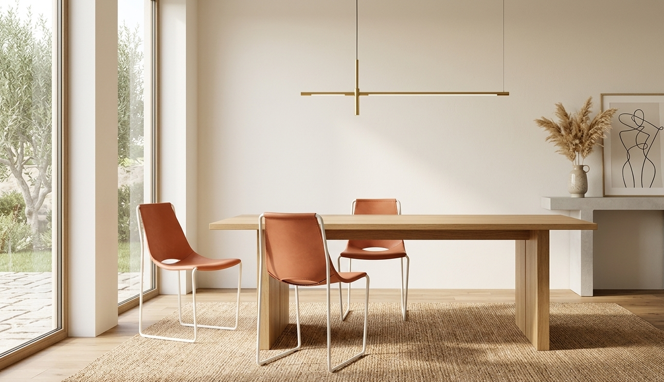 Sedia Apelle Midj in cuoio artigianato moderno